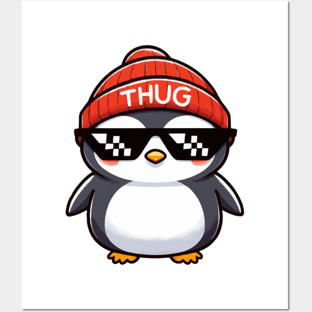 Thug penguin Life Wall Art by fikriamrullah